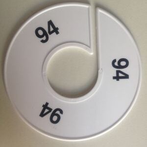 Maatring 11 cm wit/zwart 94