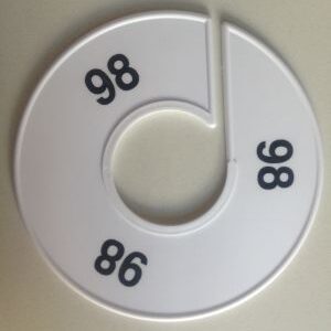 Maatring 11 cm wit/zwart 98