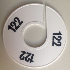 Maatring 11 cm wit/zwart 122