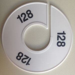 Maatring 11 cm wit/zwart 128