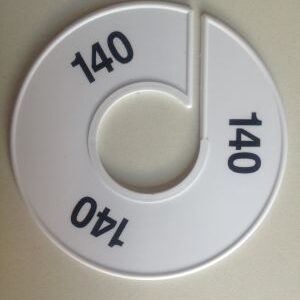 Maatring 11 cm wit/zwart 140