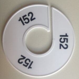 Maatring 11 cm wit/zwart 152
