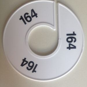 Maatring 11 cm wit/zwart 164