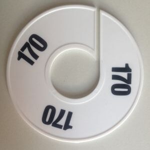 Maatring 11 cm wit/zwart 170