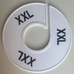 Maatring 11 cm wit/zwart XXL