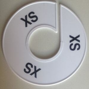 Maatring 11 cm wit/zwart XS