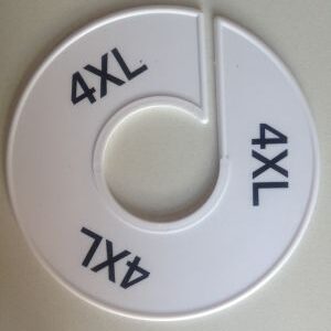 Maatring 11 cm wit/zwart 4XL