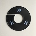 Maatring 11 cm zwart/wit 38