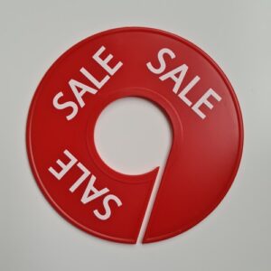 Maatring 11 cm rood/wit SALE