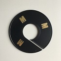 Maatring 11 cm zwart/goud 23