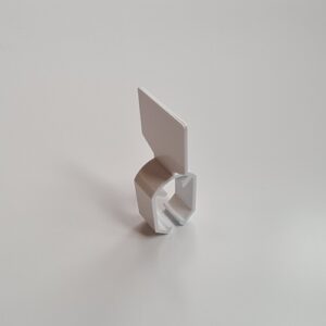 Maataanduider met klem wit blanco