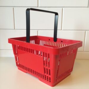 Winkelmandje rood 1 handgreep 22 liter