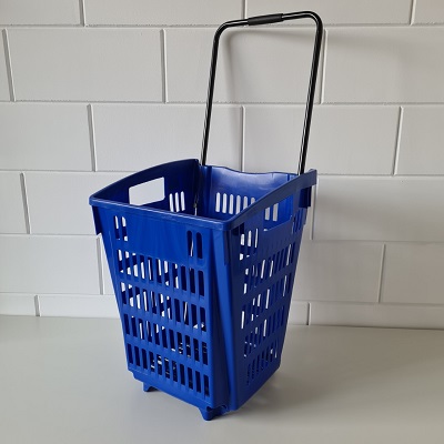 Winkelmand 52L Shop&Roll blauw BIG