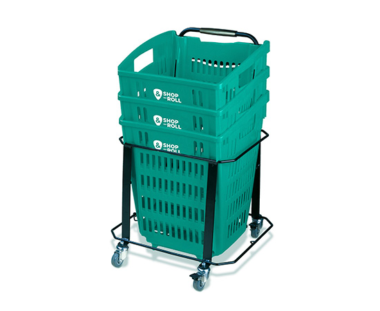 Winkelmand 52L Shop&Roll zwart BIG