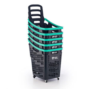 Winkelmand 65L Shop&Roll zwart