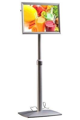 LED menu-standaard A3 ALU-klap