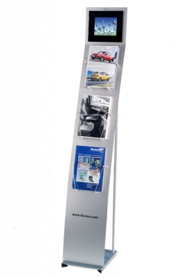 Digi info-zuil met 8" scherm en 3x A4