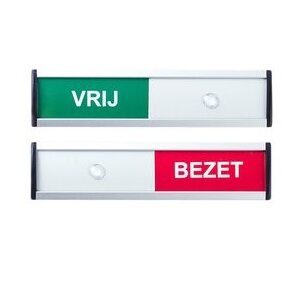 Deurbordje VRIJ / BEZET 125x30mm