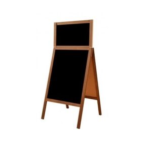 Krijtstoepbord FINE bxh 61x118+23cm maho