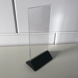 Menustandaard 9,9x21cm zwart voetje