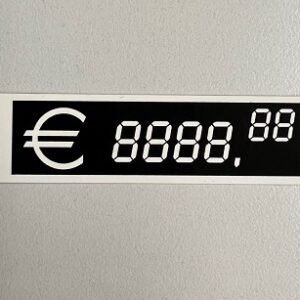 Digitaal kaartje 100x25mm € 8888.88 10st