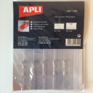 Badge transp met speld 90x56 mm 5st