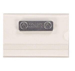 Badge transp 54x86mm magneetsluiting