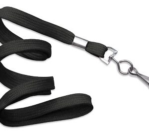Keycord met metalen haak, br 10mm zwart