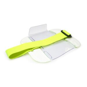 Badgehouder pashouder fluor gele armband