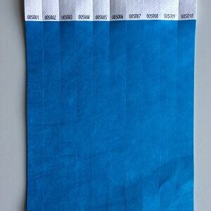 Toegangsbandjes kleur blauw 100 stuks