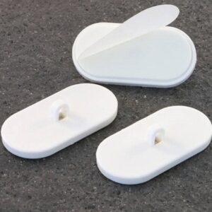 Kleefoogje 20x40 mm wit 100st