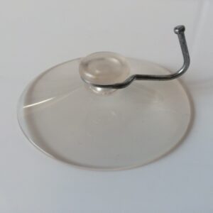 Zuignap transp 60 mm met haak 100st
