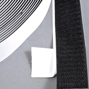 Klitteband klevend 30mm zwart haak 25m