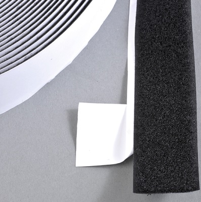 Klitteband klevend 38mm zwart lus 25m