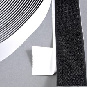 Klitteband klevend 50mm zwart haak 25m