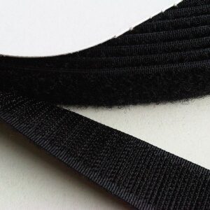Klitteband 38mm zwart -back to back- 25m