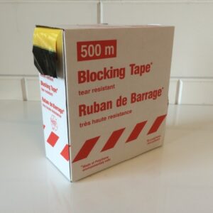 Afbakeningslint 500 m x 7cm geel/zwart