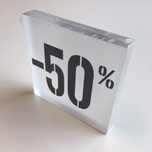Acryl kortingsblok -50% mat transparant