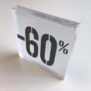 Acryl kortingsblok -60% mat transparant