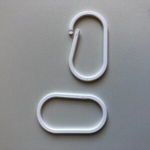 Displayring wit ovaal 50mm 100 stuks