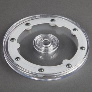 Draaischijf diameter 14 cm transparant