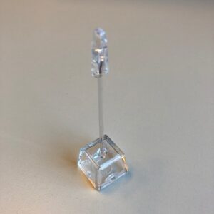 Deco-knijpstandaard 10 cm licht transpar