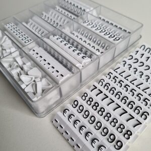 Prijscassette Etalage 10mm wit/zwart
