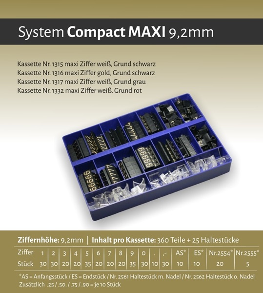 Prijscassette Compact Maxi 1316 zwartgou