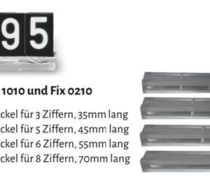 Transparant rail 55mm voor Fix 1010-1016