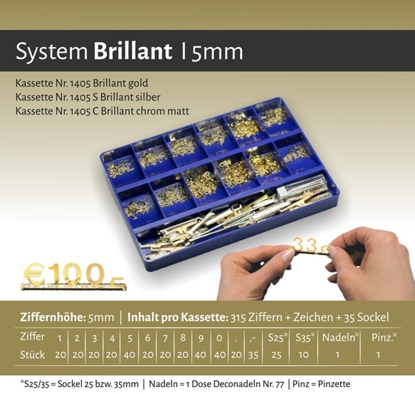 Prijscassette Brillant 1405 Gold 5mm