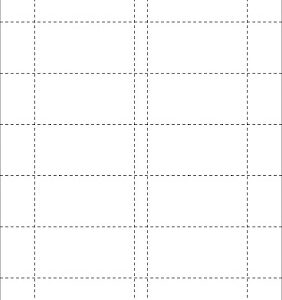 Kaartjes 74x37mm 14 stuks per vel, 5 vel