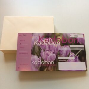 Cadeaubon bedrukt met crocus 50 stuks