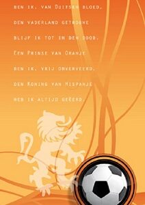 Raambiljet thema ORANJE VOE afm. 50x94cm