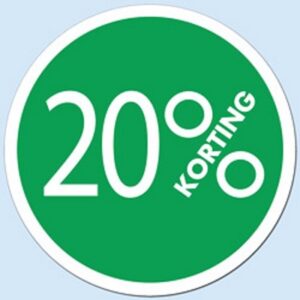 Raambiljet cirkel 20 % kleur groen